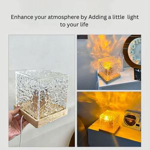 Factory Sales Square Projector Romantic 16 Colors Dynamic Rotating Water Ripple <b>Remote</b> Control Table Lamp for Gift Home Decor - Product Image 6