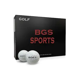 Paquete de 3 mangas con logotipo personalizado, pelotas de golf de 4 capas con sensación de control de uretano, pelotas de golf Surlyn para entrenamiento de golf