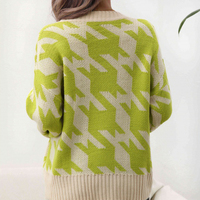 Vente directe – Nouvelle collection automne : Cardigan court en acrylique au crochet, jaune, à manches longues et coupe ample, style streetwear décontracté pour femme
