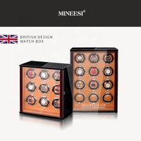 Remontoir de montre automatique de luxe MINEESI personnalisé à 3 emplacements, écran tactile, laque noire piano, intérieur en cuir PU, OEM ODM