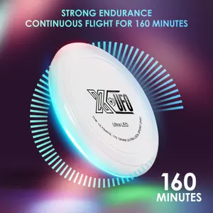 Ricaricabile 175g Custom LED Flying Disc Type-C interfaccia illumina frisbee tosy Smart sport all'aria aperta frisbee con la luce