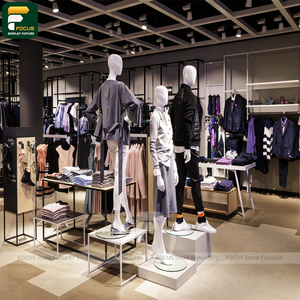 Reinforced Metal Clothing Display Rack Retail <b>Apparel</b> Stand Custom Boutique Garment Display <b>Fixture</b> Fashion Rack - Product Image 1