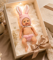 Poupée Reborn réaliste en silicone solide de 20 cm (8 pouces), lavable, pour le bain et la déguisement, adorable compagnon de jeu de la taille d'une paume, idéale comme cadeau de vacances