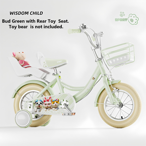 Vélo pour enfants, nouveau modèle pour filles de 3 à 9 <span class=keywords><strong>ans</strong></span>, 16 pouces, <span class=keywords><strong>2</strong></span> roues d'apprentissage, pédales ordinaires, cadre en acier à haute teneur en carbone, réglable - Product Image 2