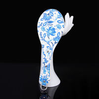 Fouet de punition en cuir à motif porcelaine bleu et blanc personnalisé pour équipement de bondage SM, jouets sexuels BDSM