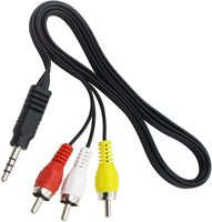 Câble audio stéréo RCA mâle-mâle Hi-Fi avec connecteurs plaqués or pour amplificateur de cinéma maison et système Hi-Fi