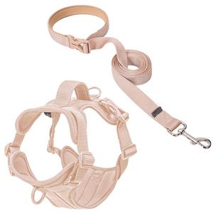 Dapat disesuaikan jaring udara lembut tali anjing dapat diatur bersirkulasi kontrol mudah klip depan kerah anjing pita paku keling reflektif cepat - Product Image 5