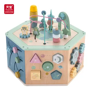 Phoohi đa chức năng hoạt động bằng gỗ Cube Montessori mầm non Đồ chơi giáo dục bằng gỗ đồ chơi cho trẻ em