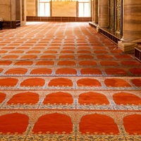 Tapis de mosquée Bocai personnalisé en laine et nylon tissé, à poils longs, écologique, motif jacquard Axminster pour la grande prière de la mosquée