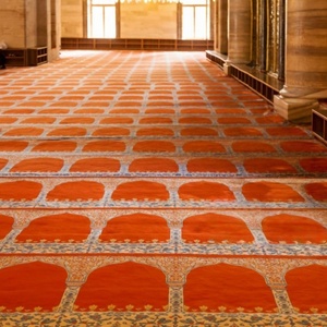 85,000㎡ Factory <strong>Price</strong> Mosque <strong>Carpet</strong> Custom Pattern 80% Wool 20% Nylon Axminster Masjid Rug for Grand Mosque - Product Image 4