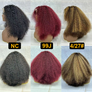Letsfly Hair Afro Kinky 200% Densité Cheveux Naturels Pré-épilés 4/27 #   Perruques Lace Frontal 13x4 en Cheveux Humains de 18 Pouces – Vente en Gros - Product Image 5