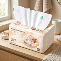 Mignonnes serviettes en papier à motif de chat de dessin animé, paquet souple, pour l'hygiène personnelle et domestique