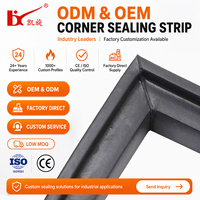 Joint d'angle en caoutchouc EPDM moulé en une seule pièce, étanche à 90 degrés, pour vitre de porte de voiture, OEM CE RoHS, personnalisé, sans soudure