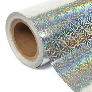 Pet Laser Paper Vinyl Anti-Counterfeiting Sticker Holographic Stretch Packaging Paper - Product Image 3