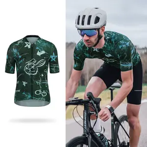 Neues kundenspezifisches Design Kurzarm-Radsportuniform Sommer Rennsport Radtrikotshirts schnelltrocknend atmungsaktiv Herren Rennradbekleidung