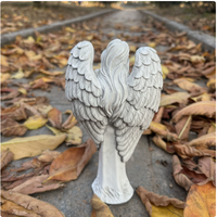 Sculpture d'ange en résine Art Déco, ornement de jardin pour mariage et décoration de cour