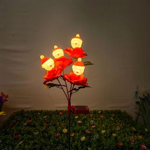 <b>Solar</b> 4-Head Christmas Stake <b>Lights</b> LED Garden Ground-Insert <b>Lights</b> for Festive Ambiance - Product Image 4