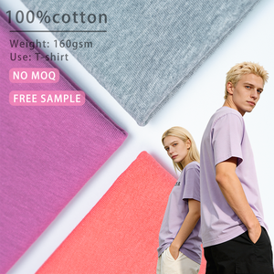 도매 160gsm 100% 순면 니트 부드러운 통기성 저지 원단 티셔츠 속옷 라운지웨어 의류용 - Product Image 1