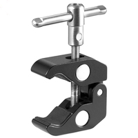 Pince à griffes en alliage d'aluminium grande taille avec filetage 1/4 et 3/8, super pince pour appareils photo, éclairages, parapluies et crochets