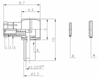 Connecteur coaxial RF MCX-JWB2 connecteur RF à angle droit mâle MCX connecter câble RG086 RG405 connecteur MCX