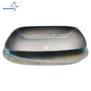 Lavabo in Ceramica con Design Superficiale a Struttura Molecolare Galvanizzata - Product Image 6