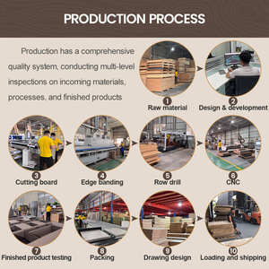 商業用現代風竹製エグゼクティブオフィスデスク、1人用ワークステーション、棚付きコンピューターデスク、環境に優しい多機能 - Product Image 5