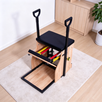 Chaise Wunda en bois de chêne durable et écologique pour la pratique du Pilates, du yoga, du fitness, du bodybuilding et des exercices en studio
