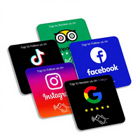 Autocollant en acrylique imperméable 13,56 MHz, autocollant NFC Google Review, plaque NFC Google, autocollants NFC pour table, protection, carte de contrôle d'accès