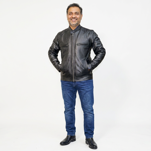 Nouvelle arrivée Veste en cuir de moto pour homme, légère, de haute qualité, design personnalisé, coupe-vent, vêtements de sport, grande taille, veste d'extérieur - Product Image 1