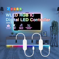 Contrôleur LED ultra mini GLEDOPTO WLED ESP32 ESP8266, multicolore RGB, adressable par circuit intégré, pour table, ordinateur, rétroéclairage TV, WiFi, 15W