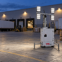 4*500W LED Diesel-Lichtturm 32000lms 200L Großer Kraftstofftank AC230V Dieselmotor-Lichtturm für Öl- und Gasfelder