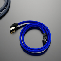 Kabel Data lurus SATA III 6Gbps untuk HDD SDD nilon kepang dengan selot pengunci yang ditargetkan untuk sistem penyimpanan kecepatan tinggi