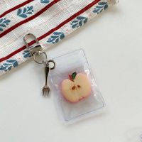Zomerse frisse meisjesachtige hartvormige telefoonhanger fruit sleutelhanger appel perzik peer watermeloen kleine vork hanger voor dagelijkse handtas styling