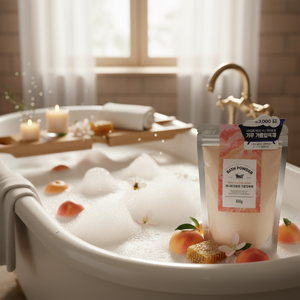 Nectarine Honey Blossom Fragrance 300g Bubble Powder Alluring Aroma for Soothing Bath Experience <b>Model</b> Daiso2290 - Product Image 3