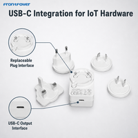 Adaptateur secteur USB C 20W 5V 1A 1.5A 2A 2.5A 3A 3.5A pour routeur, équipement réseau, prise interchangeable avec UL/CE/UKCA/SAA