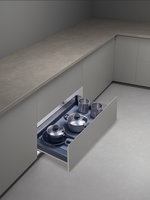 Panier de cuisine chinois moderne et écologique en aluminium et verre trempé, multifonctionnel, à trois côtés, avec un design facile à nettoyer