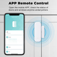 Sensor Pintu Jendela Pintar YIERYI dengan Alarm Magnet, Buka Tutup, Kontrol Aplikasi, WiFi Tuya