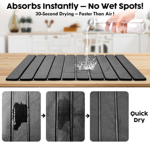 Thin Diatom Stone Anti-Slip Strong Water Absorbent Quick-<b>Drying</b> Reversible Foldable Massage Floor <b>Mat</b> Customized Color <b>Mat</b> Bath - Product Image 6