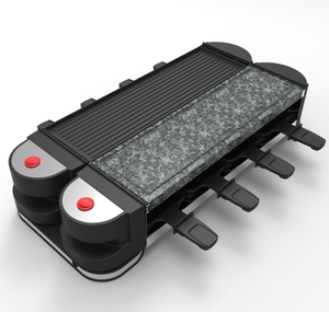Barbecue Grill de table 2 en 1 antiadhésif, amovible, 1200W, avec 8 casseroles à fonte des <span class=keywords><strong>fromage</strong></span>, idéal pour les fêtes et en famille amusant - Product Image 1