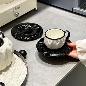 Ensemble de théière et tasses à café en céramique créative Bambootop pour la maison et l'hôtel, ensemble de grande valeur, boîte cadeau d'anniversaire - Product Image 4