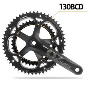 Livraison rapide, <span class=keywords><strong>pédalier</strong></span> en alliage d'aluminium <span class=keywords><strong>Prowheel</strong></span> 521, trou carré, 130BCD, 39/53T, 2*10/2*9 vitesses, <span class=keywords><strong>pédalier</strong></span> de vélo de route - Product Image 5