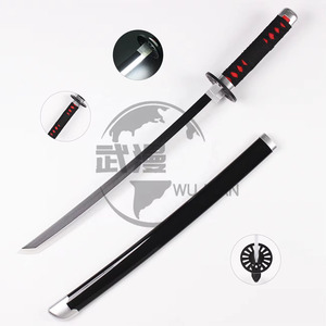 Katana Nichirin di <span class=keywords><strong>Tanjiro</strong></span> <span class=keywords><strong>Kamado</strong></span> da 28,3 pollici, Spada Samurai Anime, Prop per Cosplay non affilata con Fodero Nero - Product Image 5
