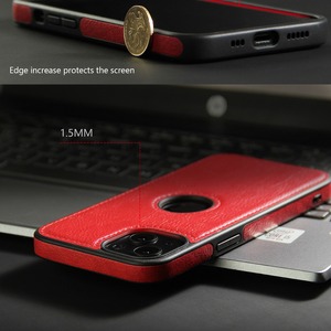 Étui fin et élégant en cuir classique de luxe pour <span class=keywords><strong>iPhone</strong></span> 15 14 <span class=keywords><strong>13</strong></span> 11 16 Pro Max 12 <span class=keywords><strong>Mini</strong></span> XS XR X 8 7 Plus SE 2026 15Pro - Product Image 3