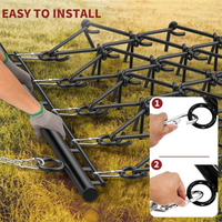 Grada de arrastre directo ToolTuff de 4 pies. X 8 pies, 42-016 ATV UTV Cadena Grada Arrastre Grado Tractor