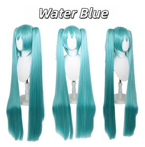 Peluca de <span class=keywords><strong>Cosplay</strong></span> para Fiesta, Peluca de <span class=keywords><strong>Miku</strong></span> <span class=keywords><strong>Hatsune</strong></span> de 120 cm, Ultra Larga, con Doble Cola de Caballo, Azul Verdoso, para Mujer - Product Image 4
