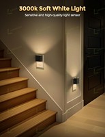 Veilleuse LED moderne LOHAS à brancher avec capteur crépusculaire, 3 niveaux de luminosité réglables, pour chambre à coucher