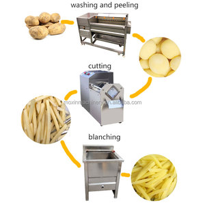 Nuova Linea di Produzione di Patatine Fritte Surgelate su Piccola Scala Moxin, Macchina <span class=keywords><strong>Semi</strong></span>-Automatica per la Lavorazione di Verdure 30kW 220/380V - Product Image 6
