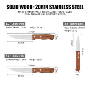 سكين مطبخ جديد متعدد الوظائف من الفولاذ المقاوم للصدأ ، سكين التقشير ، طقم من ثلاث قطع موصى به للغاية - Product Image 3