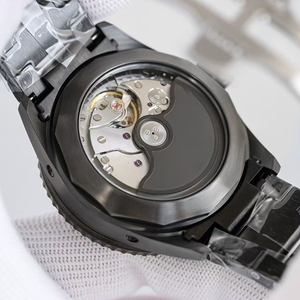 Breathtaking Custom <b>Silver</b> Case Blue Dial Skeletonized Moonphase Complete Calendar Automatic Mechanical Professional Men Watch - Product Image 3