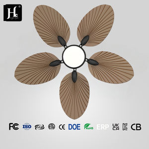 Ventilador de Techo con Luz, Ventilador de Techo Simple con Diseño Retro de Hoja de Plátano para Sala de Estar, Lámpara de Techo con Ventilador Eléctrico - Product Image 4